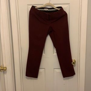 Loft size 4 pants—burgundy